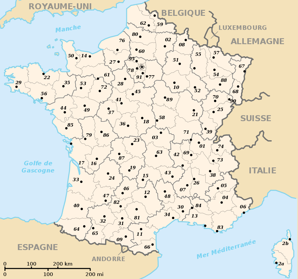 France Départements Régions Carte - Les Departements De France intérieur Carte De France Numéro Département