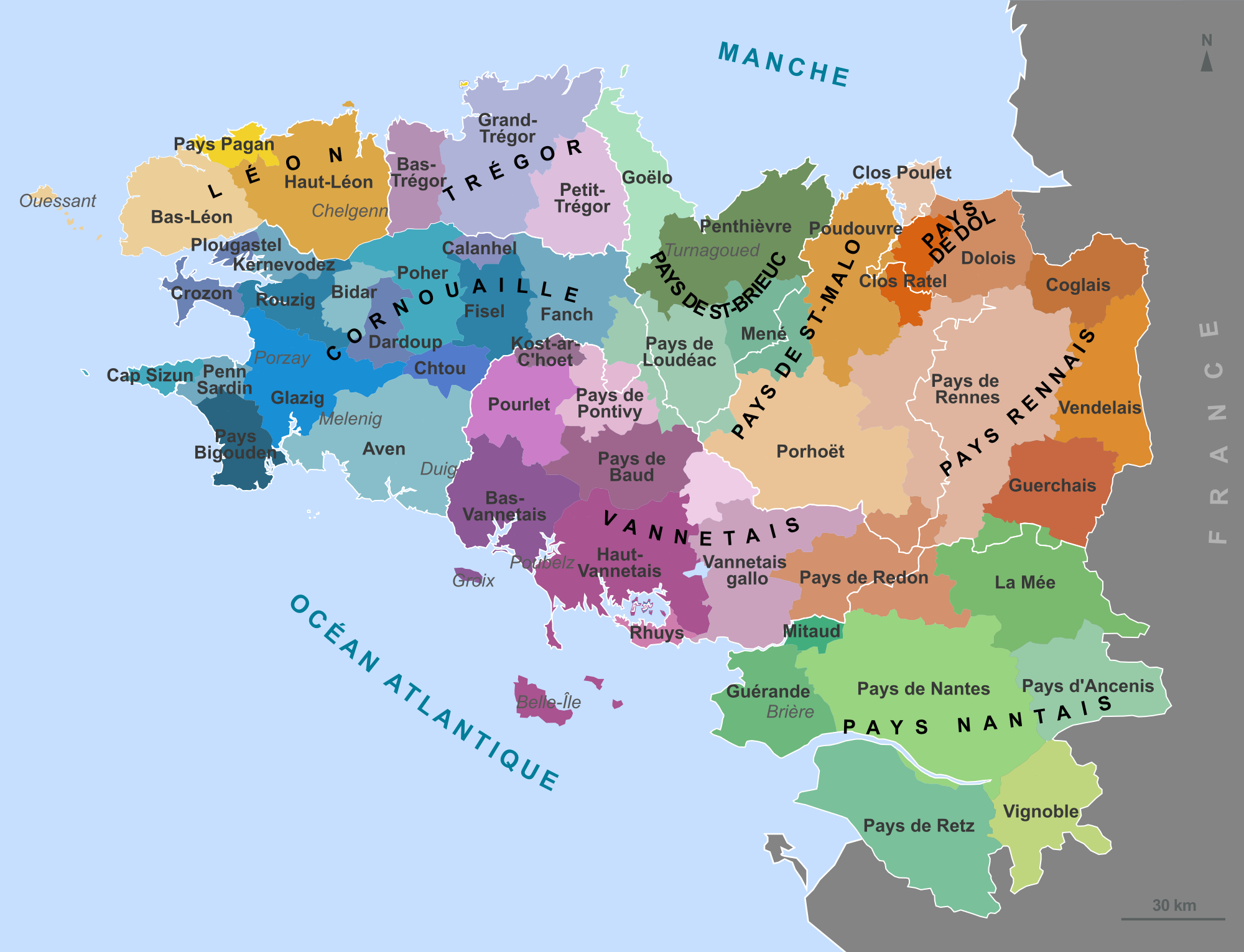 France Map Bretagne encequiconcerne Map De France Regions