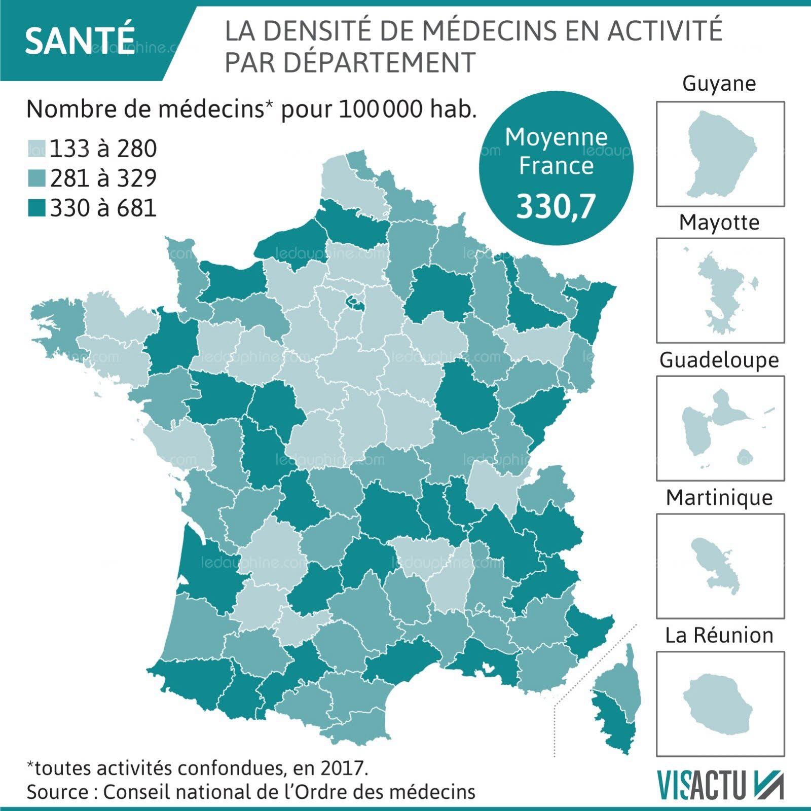 France/Monde | Médecins : Face À La Diagonale Du Vide tout Nombre De Régions En France 2017