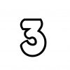Free Printable Number Bubble Letters: Bubble Number 3 pour 3 Alphabet