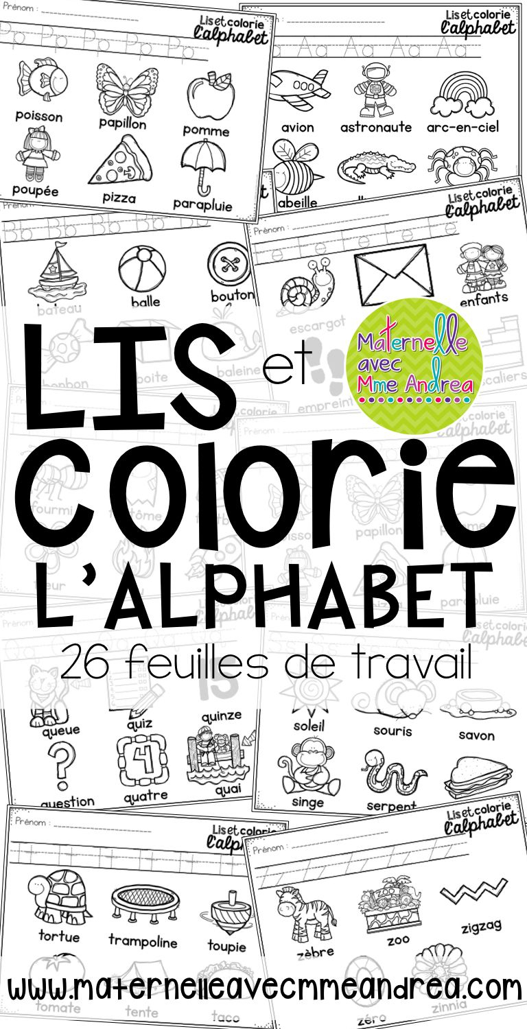 French Alphabet Read And Colour - Lis Et Colorie L avec Apprendre Alphabet Francais