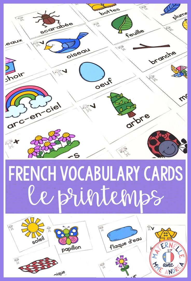 French Spring Vocabulary Cards (Cartes De Vocabulaire - Le concernant Vocabulaire Du Printemps