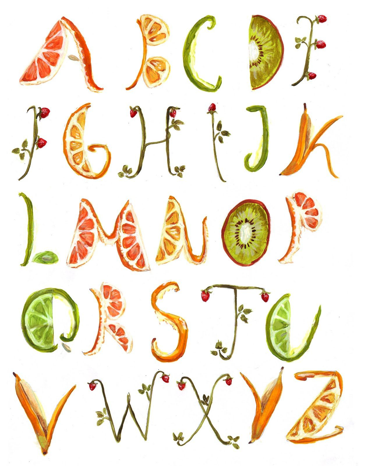 Fruit Letters | Alfabet pour Abc Des Fruits