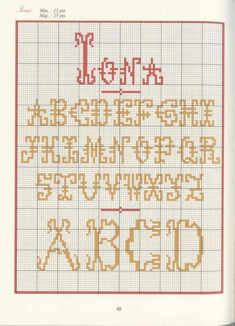 Gallery.ru / Фото #42 - Minuscules Et Majuscules - Mongia concernant Point De Croix Alphabet Majuscule Et Minuscule