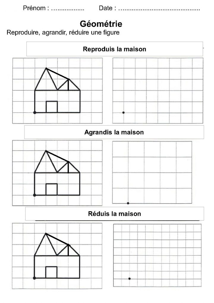 Géométrie Ce1,Ce2,La Symétrie,Reproduire Une Figure tout Figures Géométriques Ce1