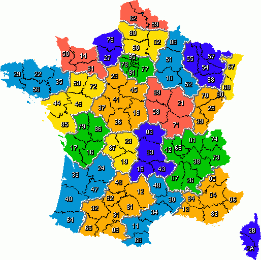 Gfan - Départements Modernes De France pour Carte De France Avec Département