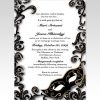 Gorgeous Black And White Invitations For A Masquerade avec Invitation Bal Masqué