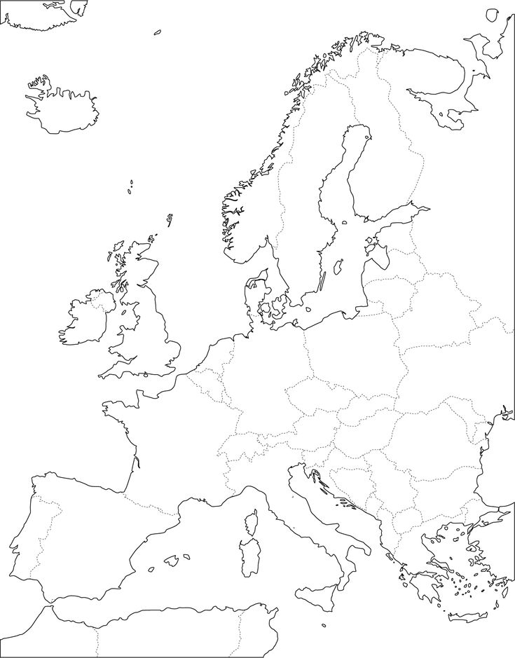 Grande Carte D'Europe Vierge Et Blanche À Compléter En serapportantà Carte Europe Vierge