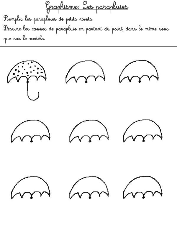Graphisme Cannes De Parapluie | Moyenne Section Maternelle pour Fiche Maternelle Moyenne Section À Imprimer