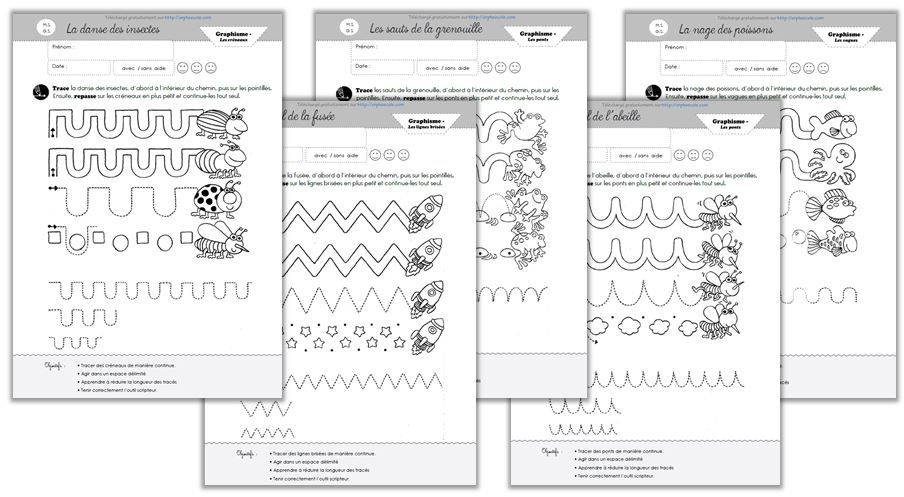 Graphisme Ms/Gs - Evaluations | Graphisme Moyenne Section tout Graphisme Les Vagues Moyenne Section