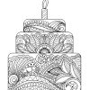Gros Gâteau Fleuri - Cupcakes Et Gâteaux - Coloriages encequiconcerne Dessin Pour Anniversaire Adulte