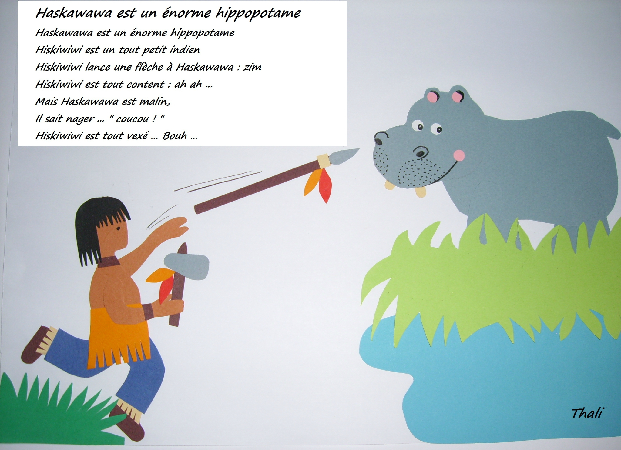 Haskawawa Est Un Énorme Hippopotame - Le Blog De Thali à Un Petit Indien Nagawika Paroles
