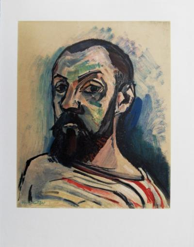 Henri Matisse (D'Après) : Autoportrait - Lithographie concernant Autoportrait Henri Matisse