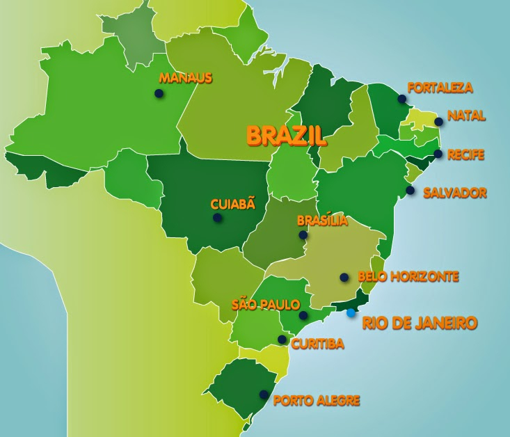 Herald Dick Magazine: La Coupe Du Monde 2014 De Football concernant Carte Du Brésil À Imprimer