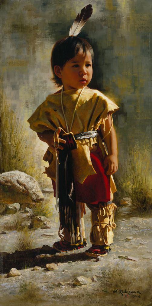 His First Feather By Alfredo Rodriguez | Art Indien tout Amérindien Histoire
