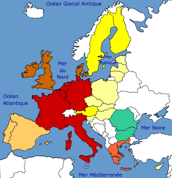 Histgeolb: Les Pays De L&amp;#039;Union Européenne avec Les Capitales De L Union Européenne