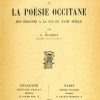 Histoire Sommaire De La Poesie Occitane Des Origines A La concernant Histoire De La Poésie