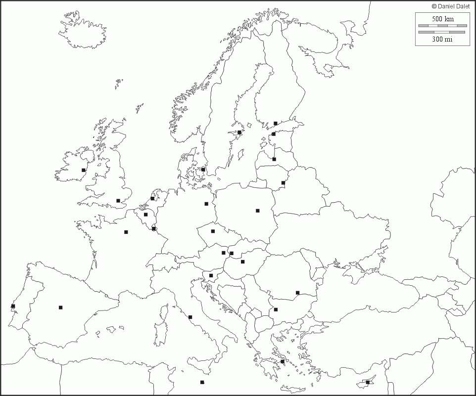 Histolaurencin: Objectif 27 : Je M&amp;#039;Entraine À Situer Les pour Carte Europe Vierge À Compléter En Ligne