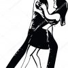 Illustration Abstraite Du Couple Latino Dancing Image à Dessin De Dance