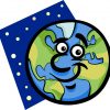 Illustration De Dessin Animé Drôle Planète Terre | Vecteur pour Image De La Terre Dessin