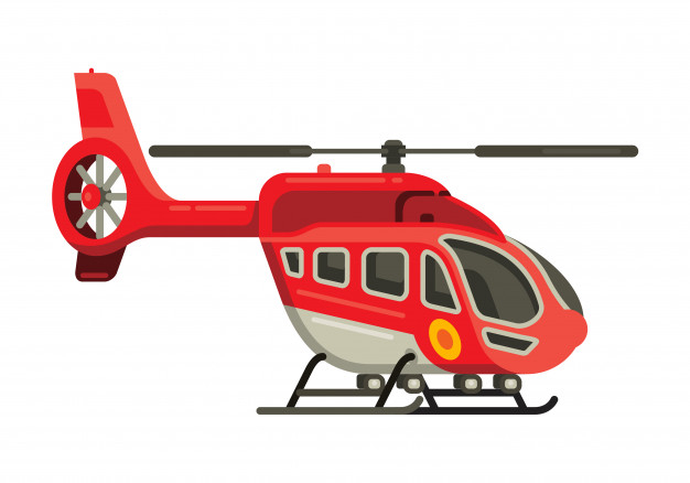 Illustration Vectorielle De Hélicoptère Plat Style à Helicoptere Dessin