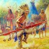 Image Du Tableau Amérindiens De Haig Le Hay | Amerindien destiné Amérindien Histoire