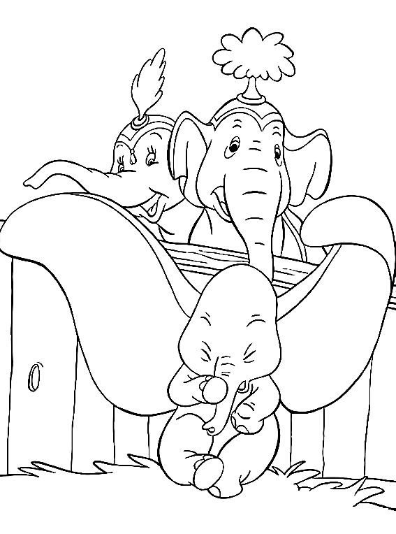 Imprime Le Dessin À Colorier De Dumbo L'Éléphant dedans Dessin Dumbo