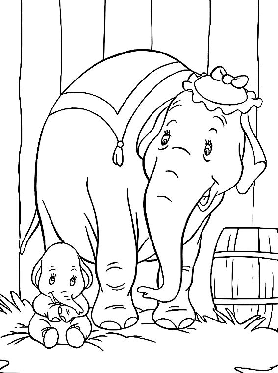 Imprime Le Dessin À Colorier De Dumbo L'Éléphant encequiconcerne Dessin Dumbo