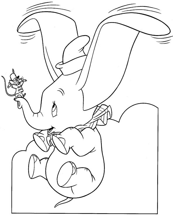 Imprime Le Dessin À Colorier De Dumbo L&amp;#039;Éléphant pour Dessin Dumbo