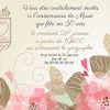 Invitation Anniversaire 50 Ans Fleurs Romantiques | 123Cartes serapportantà Idée Texte Invitation Anniversaire 50 Ans