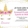 Invitation Anniversaire Licorne - 123 Cartes | Carte dedans Carte Invitation Enfant A Imprimer