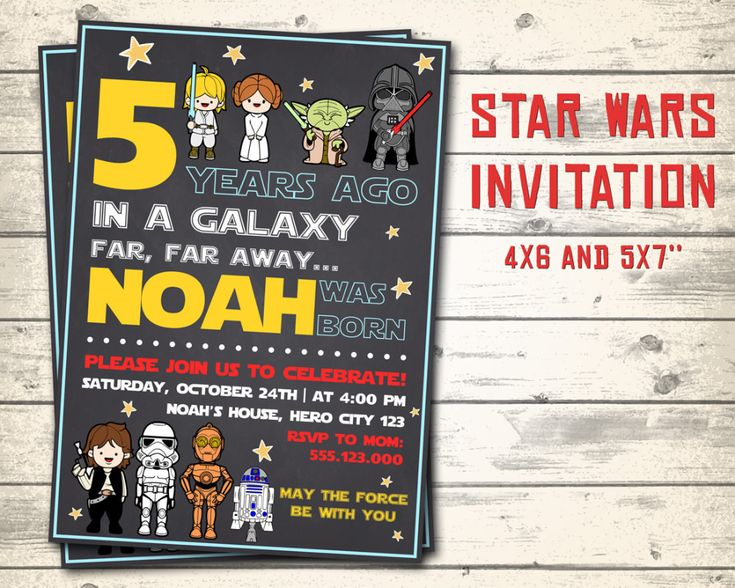 Invitation D&amp;#039;Anniversaire Star Wars Elegant Star Wars encequiconcerne Carte D Invitation Star Wars