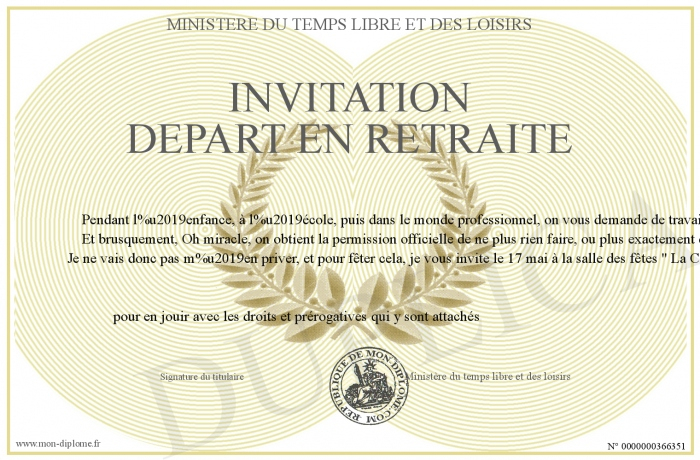 Invitation-Depart-En-Retraite destiné Invitation Départ Retraite Collègue