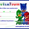 Invitation Gratuite Pyjamasques | Carton Invitation à Carton Invitation Anniversaire A Imprimer