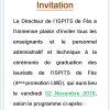 Invitation - Ispits Fes pour Lettre Invitation Manifestation Sportive