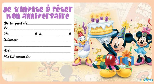 Invitation La Maison De Mickey 3 | Invitation Anniversaire concernant Invitation Anniversaire 3 Ans