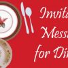 Invitation Messages For Dinner, Dinner Party Invitation concernant Sms Invitation Diner Amoureux