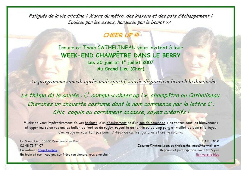 Invitation - Week-End Champetre! intérieur Invitation Entre Amis