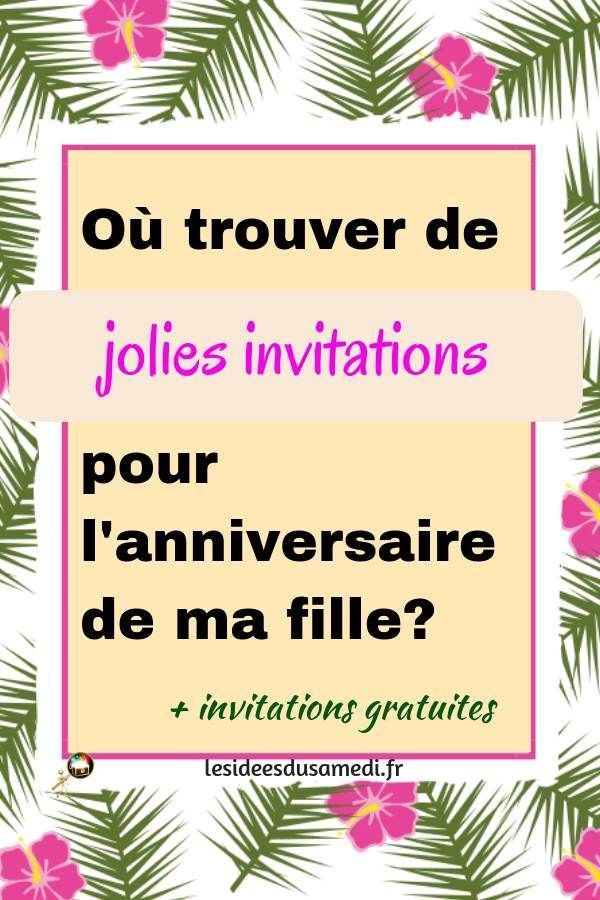 Invitations Anniversaire Petite Fille En 2020 | Invitation serapportantà Carte Invitation À Imprimer Gratuite
