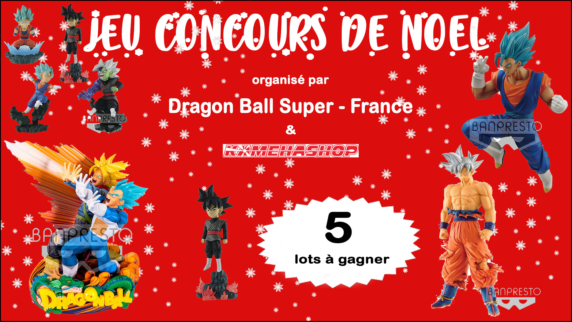 Jeu Concours De Noël 2018 : 5 Lots Dragon Ball Super À à Grand Jeu Noel Animation