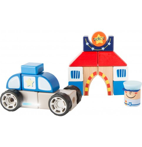 Jeu Construction Enfant : La Voiture De Police Au Commissariat tout Jeux De Voiture Avec La Police