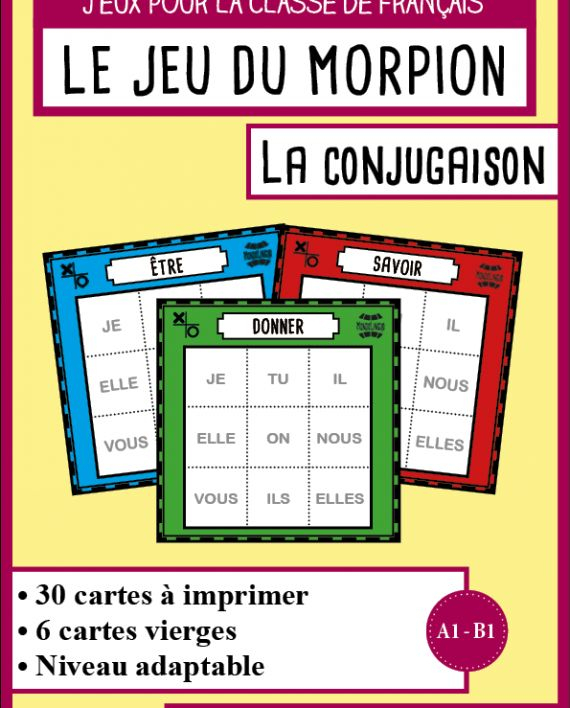 Jeu Du Morpion Fle Sur Les Conjugaisons | Conjugaison Cm1 encequiconcerne Jeux Français Ce2