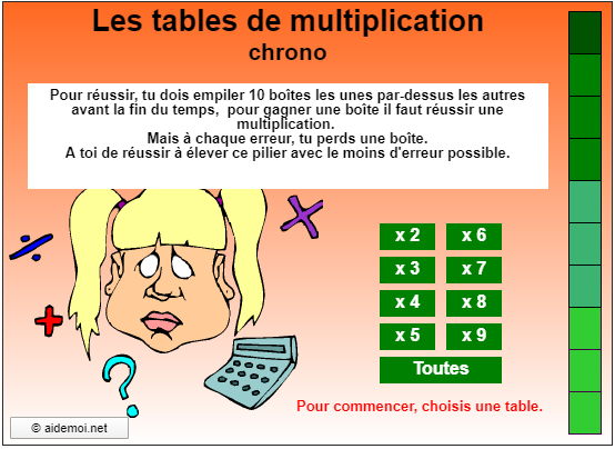 Jeu Pour Apprendre Les Tables De Multiplication En 2020 intérieur Jeux Pour Apprendre Les Multiplications