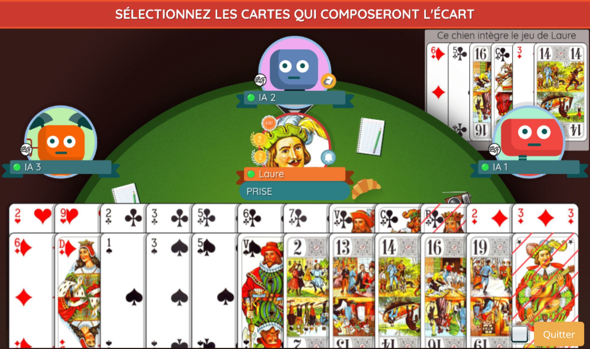 Jeu Tarot Gratuit Sans Telechargement Sans Inscription avec Jeux En