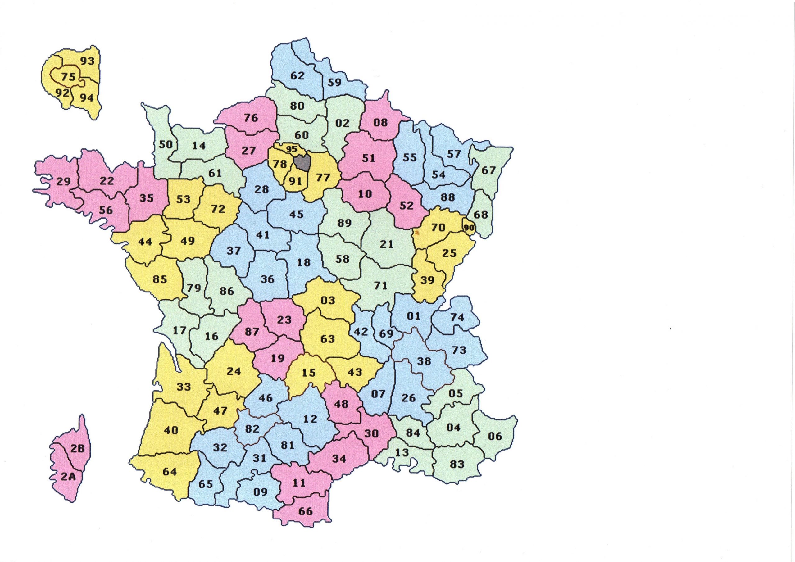 Jeux De Mémoire À Imprimer : Reviser Sa Géographie avec Carte De France Des Départements