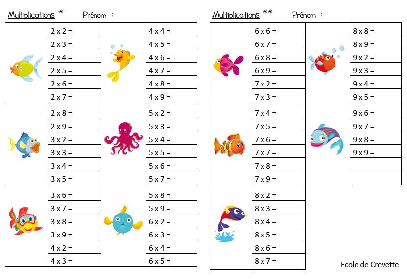 Jeux - Les Tables De Multiplication De 2 À 9 - L Ecole De encequiconcerne Jeu Table De Multiplication Ce1