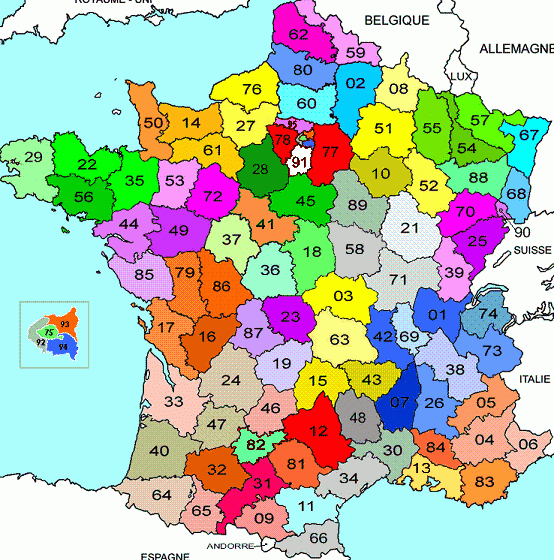 Joute N°21 : Les Départements - Forum Mathématiques - 417177 à Carte De France Avec Les Départements