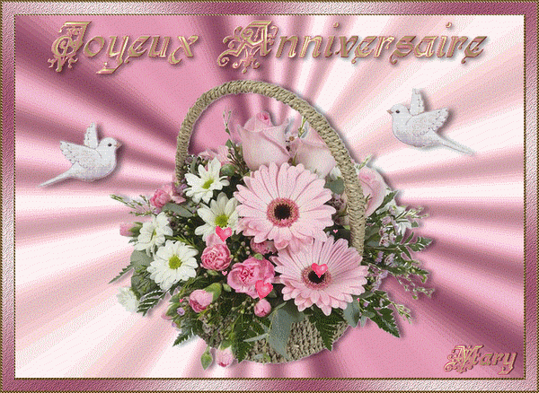 Joyeux Anniversaire Fleurs Gif Animé 22 » Gif Images Download dedans Joyeux Anniversaire