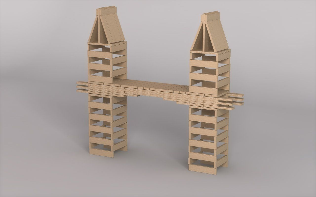 Kapla Bridge | Knutselen Voor Jongens, Kinderactiviteiten intérieur Modele Construction Kapla A Imprimer