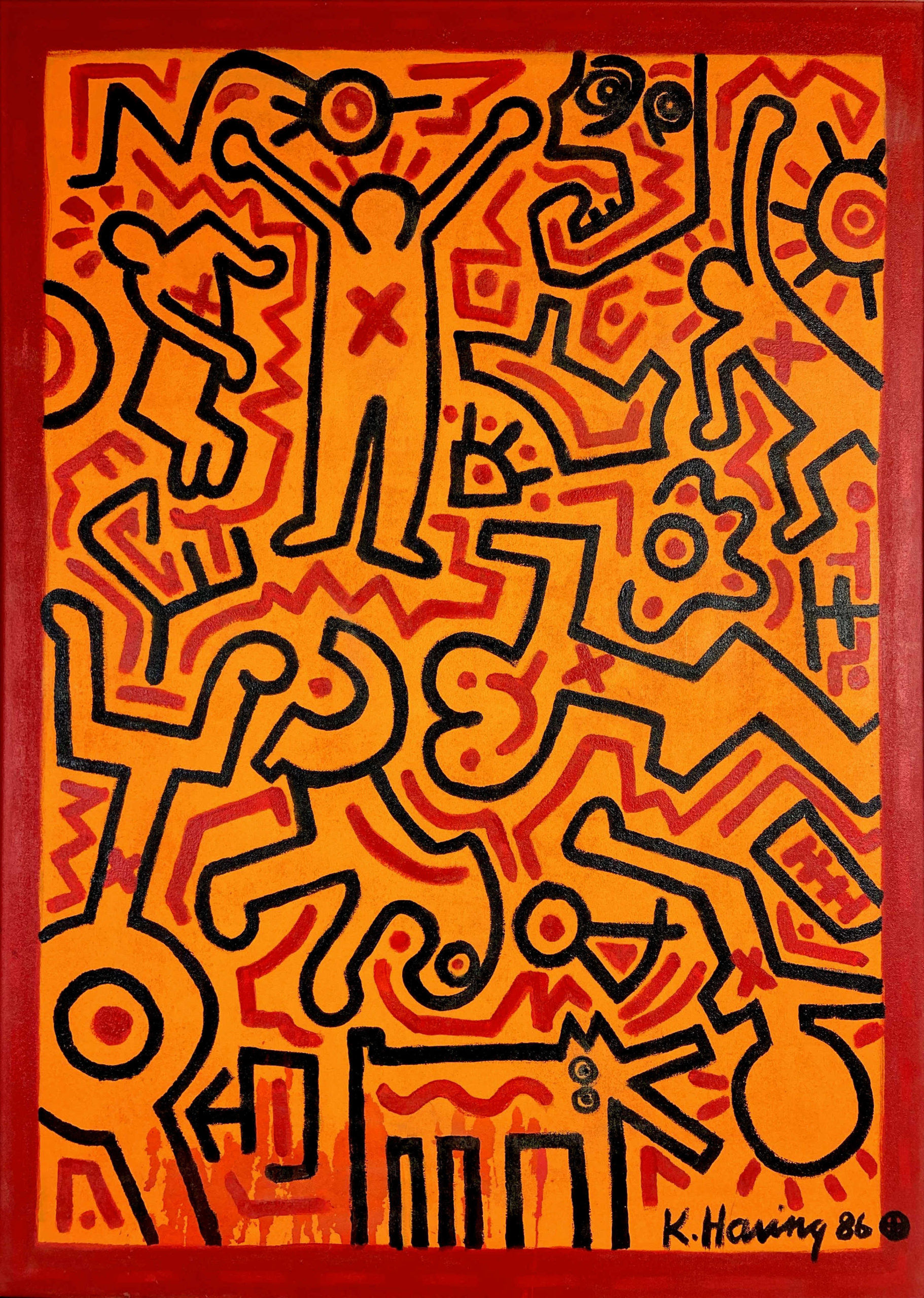 Keith Haring Auction | Ej&amp;#039;S Auction &amp;amp; Appraisal pour Peintre Keith Haring